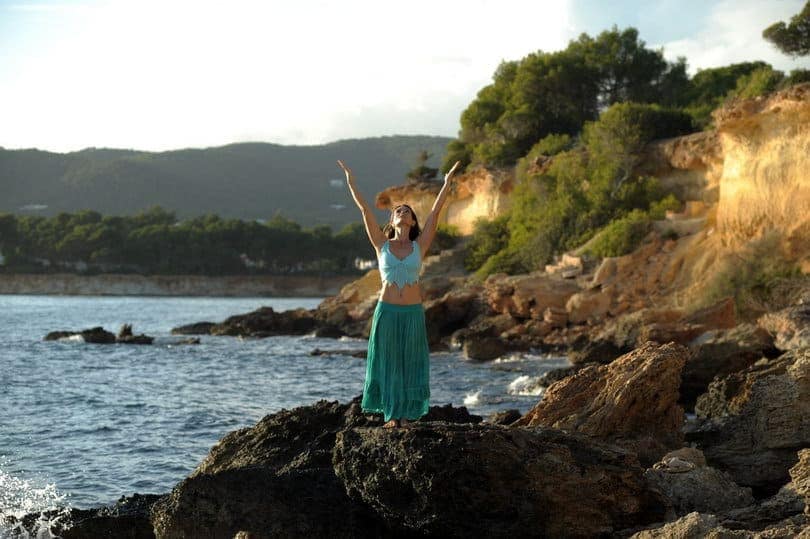 Connectivity-Opale-at-sea-shore-in-Ibiza Opale Yoga Ibiza